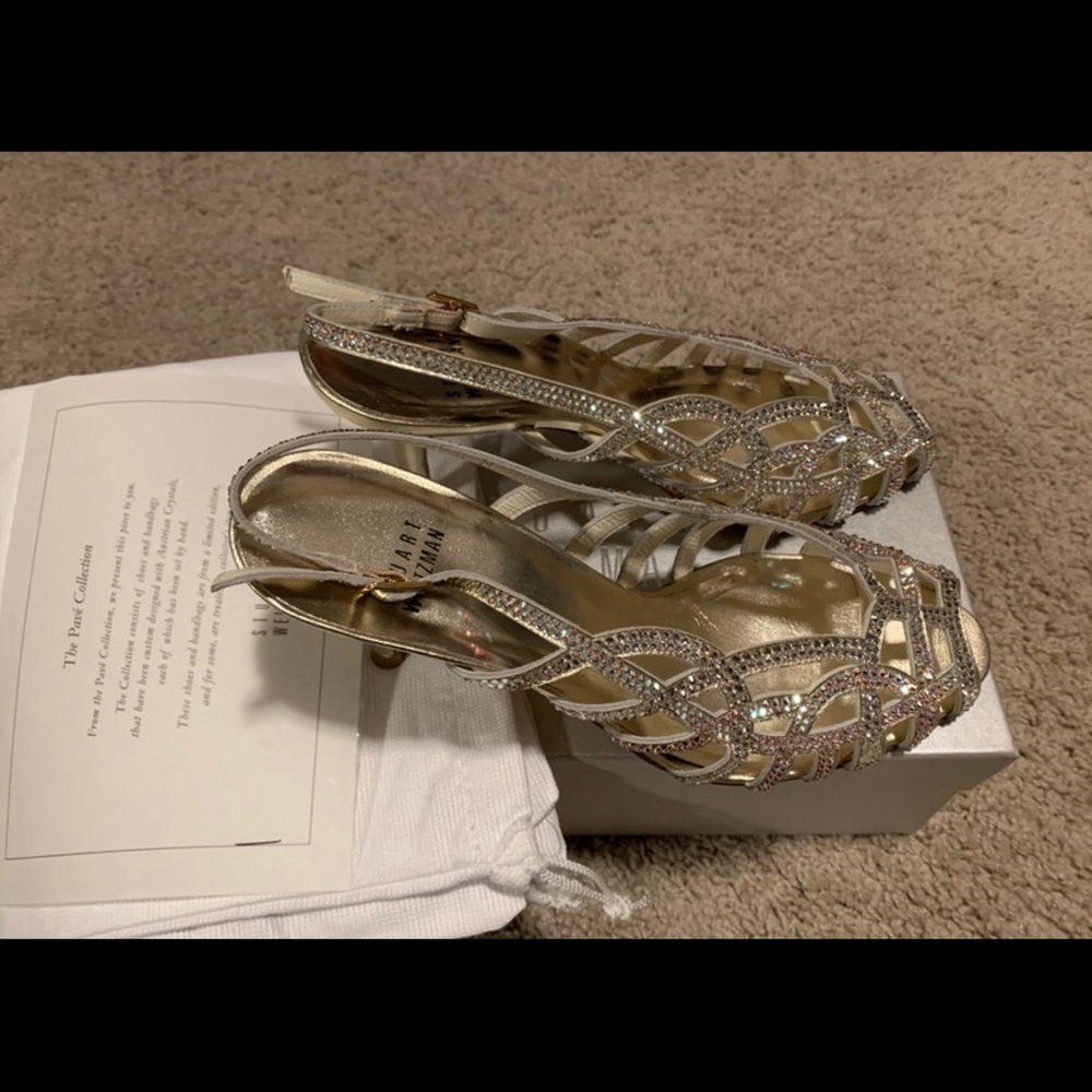 Stuart weitzman crystal rhinestone sandals